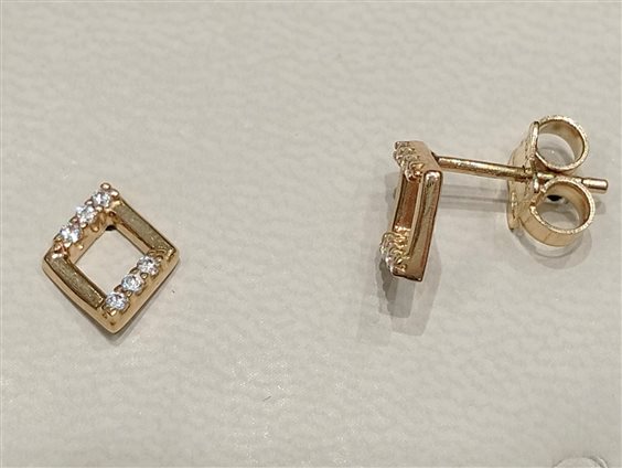 Orecchini Gazzola Donna in Oro giallo OROGZIRCQUADM12 - OROGZIRCQUADM12